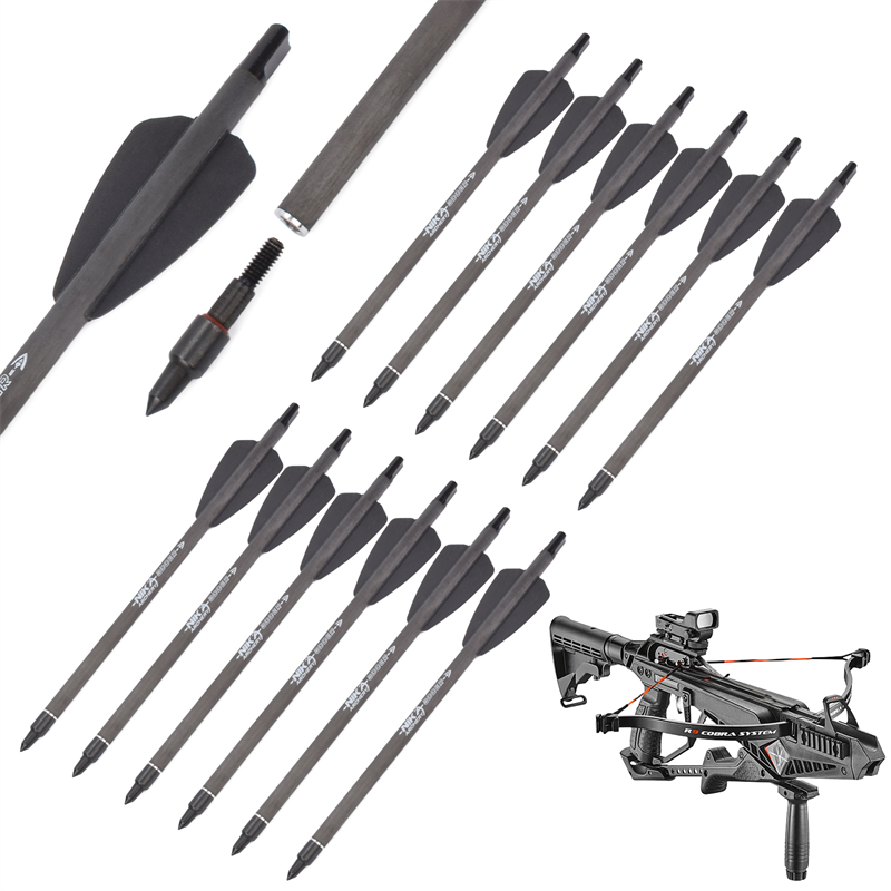 Tika tir cu arcul 113167-13 ID6.2mm 7.5inch Fibra de carbon Crossbow Bolt Cobra System Adder/R9/RX Fotografiere cu arcul folosind