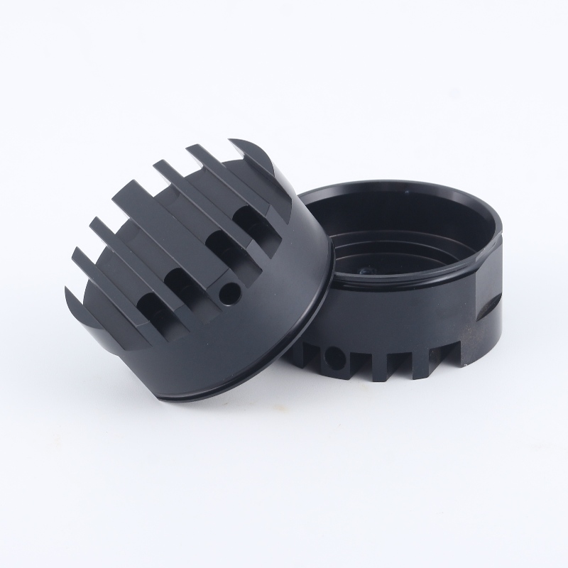 Extrusion personalizat prelucrarea CNC anodizat rotund aluminiu radiator radiator din aluminiunegru LED-uri Raotsink