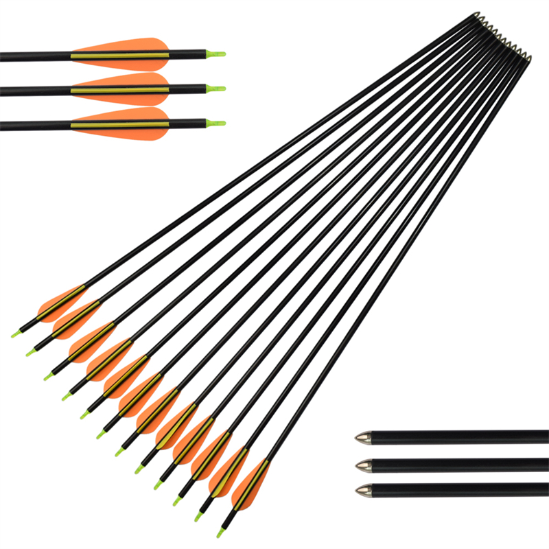 Elong Outdoor 111412 26inch Id6mm Fiberglass Arrow TPU VALE Fotografiere cu arcul utilizând
