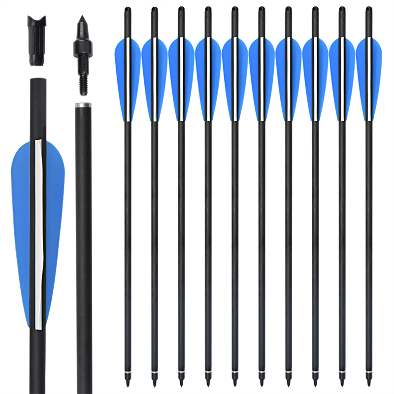 Elong Outdoor 110045 OD8.8mm 17Inch Rolllfiberglass Bolt TPU VALES Crossbow Crossbow Bolts