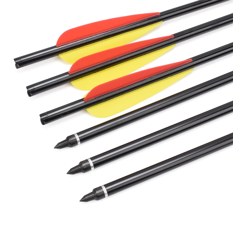 Elong Outdoor 116058-01 OD8.8mm 16inch Bolț aluminiu TPU VALES Crossbow Crossbow Vânătoare folosind