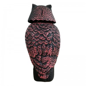 Realist păsări de păsări de plastic bufniță de bufniță cu capul rotativ și sunet pentru curtea de grădină pasăre respinge controlul în aer liber