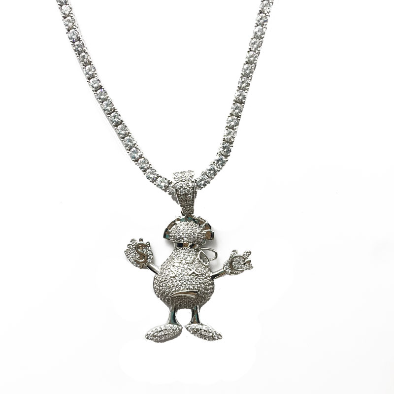 Micro Inlaid Zircon Humanoid Fashion Pandantiv