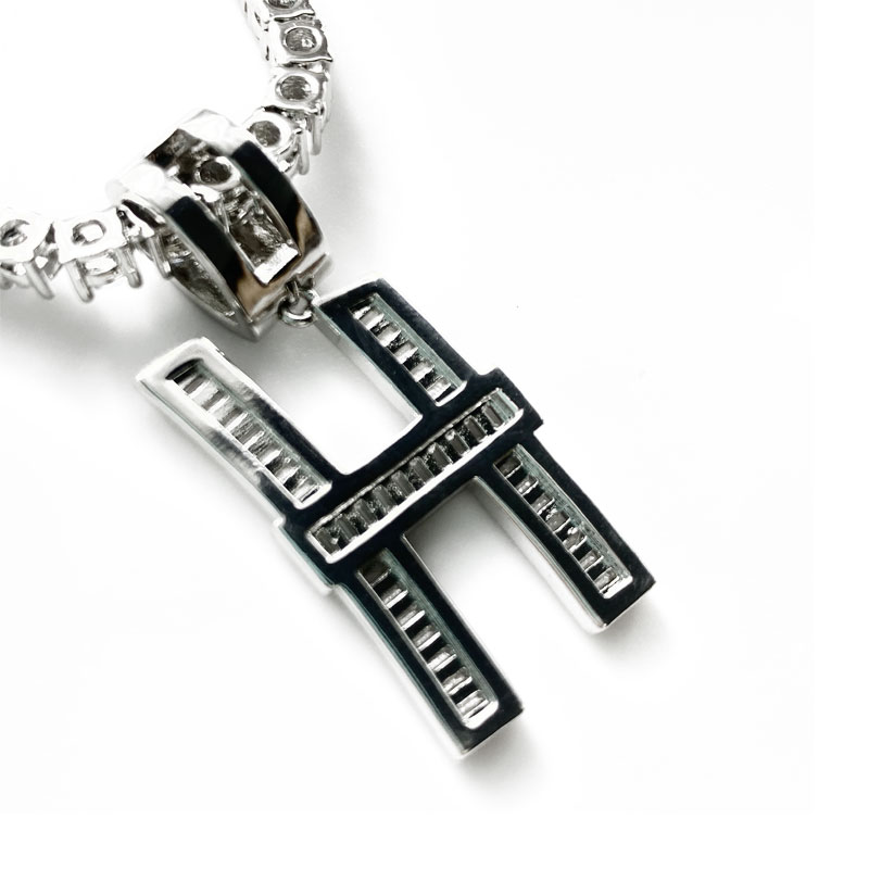 Lady Creative Metal Letter Colier Pandantiv Diamond