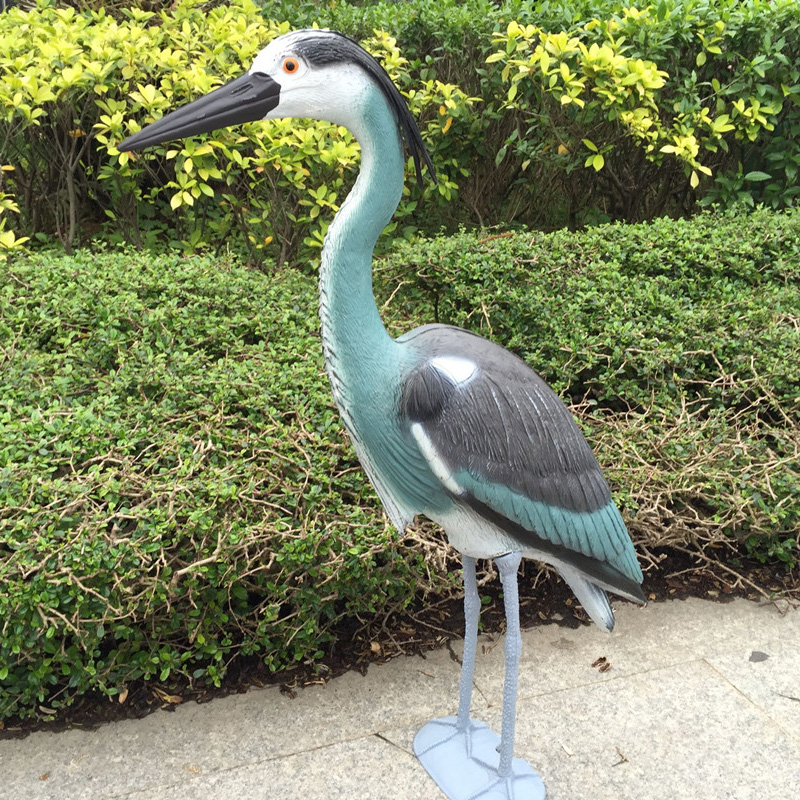 Blue Heron Decoy Plastic Yard Garden Lawn Art Ornament Decor