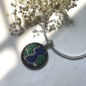 Noua zircon de diamant plin de diamant rotativ Pandant Pandantiv Indian Long Cellphone curea colier