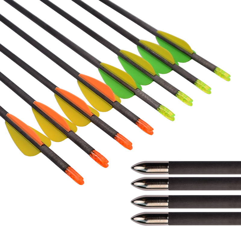 Elong Outdoor 112164 ID4.2mm Carbon Arrow 30inch SP600 Tir cu arcul Recurve Bow Fotografiere țintă