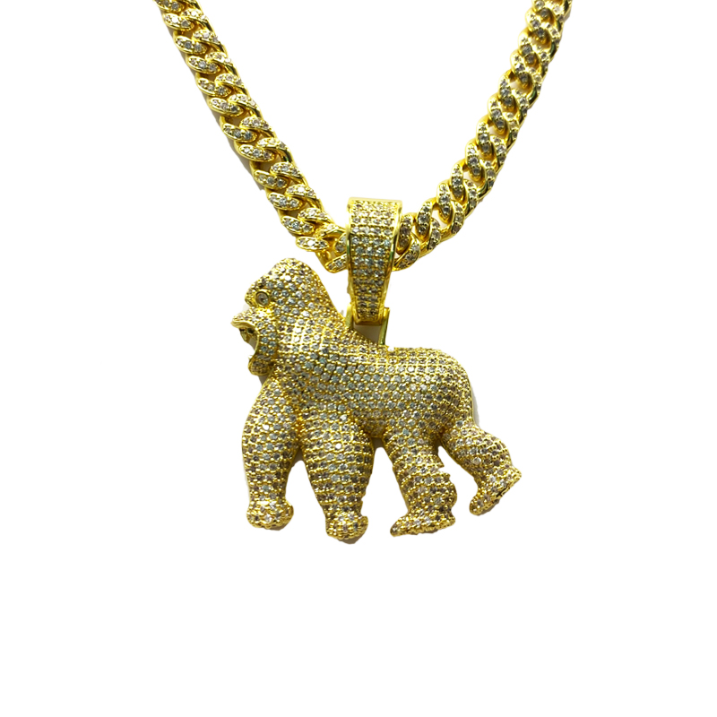 Personalitate King Kong Roaring Gorilla Zircon Pendant