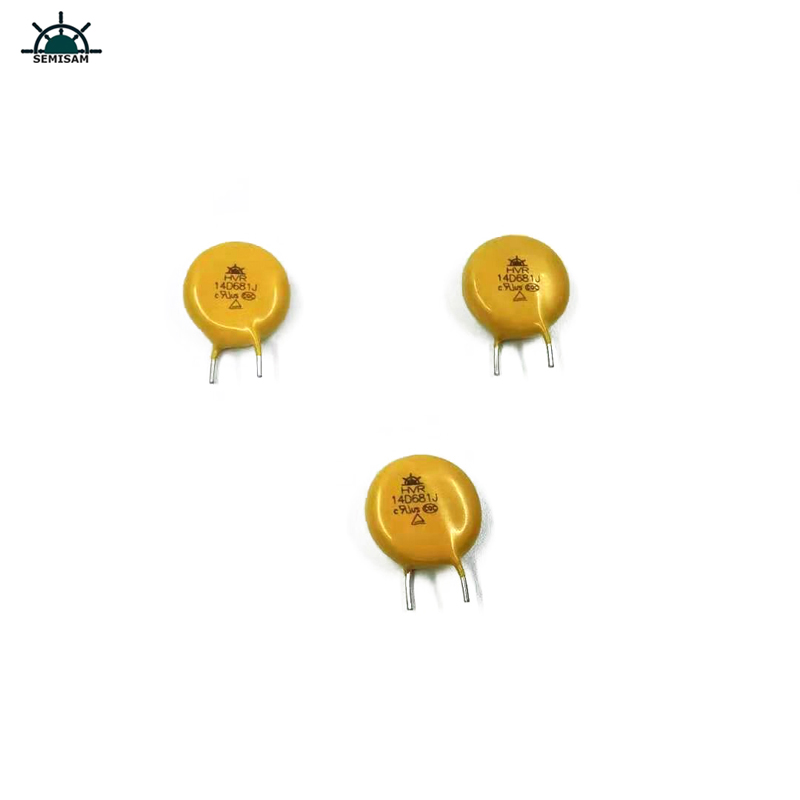Odm prețul mai mic serviciu bun, galben ridicat de ridicat MOV 14mm HVR14D681K Zinc Varistor pentru lumini LED