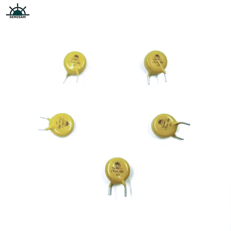 China Original producător Componente electronice pasive, galben MOV 10mm HVR10D681K Zinc Oxid varistor