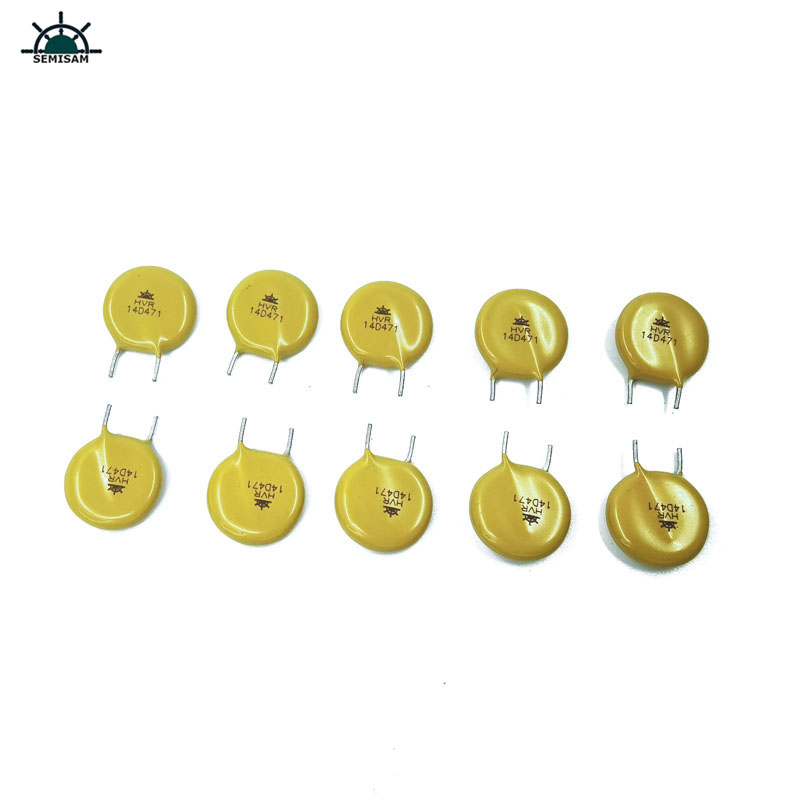 Componente electronice din China, Galben Mov rezistor14mm 14d471 470V ZOV IndeStrial Varistor MOV 5mm