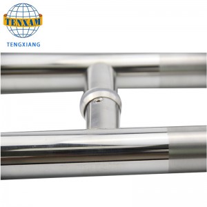 Customizable moderne tubul circular H tip oțel inoxidabil glisant trage uși accesorii baie de duș mâner de sticlă