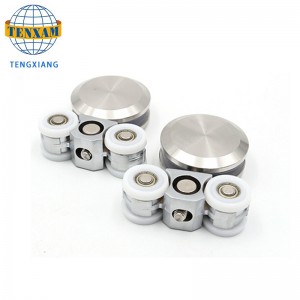 Dotări glisante rulouri din sticlă de sticlă de sticlă Sistem agățat de roată de fixare Hardware Dotări glisante Roți