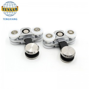 Produse de vânzare la cald Hanging Roți din oțel inoxidabil din sticlă glisantă