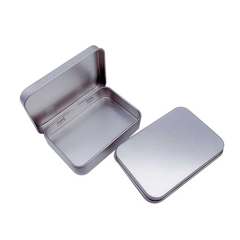 Insigna cu capacul cu capacul Tinplate Frosted Small Tin cutie 87 * 60 * 18mm