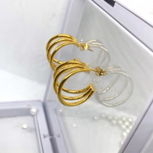 Cercei de aur din oțel inoxidabil de aur 18k/14k