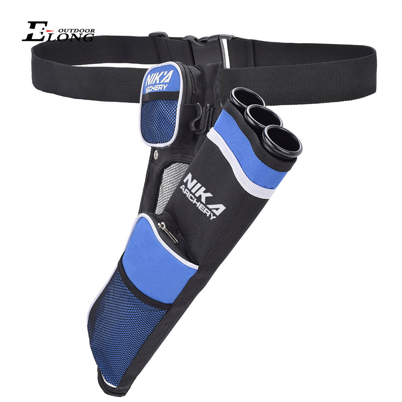 Tika tir cu arcul 430021 RH Blue Color Tir cu arcul de exploatare pentru a exploata săgețile 3 Tube Hip Quiver Formare de vânătoare arrow Arrow Quiver