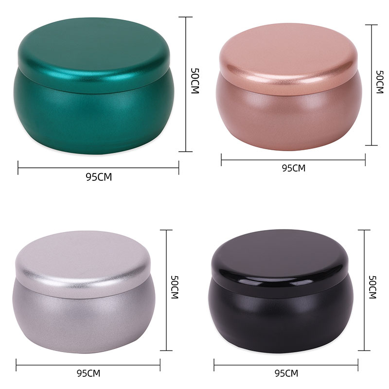 Personalizat ecologic Matte Black goi de lumânare cu LID95 * 50mm