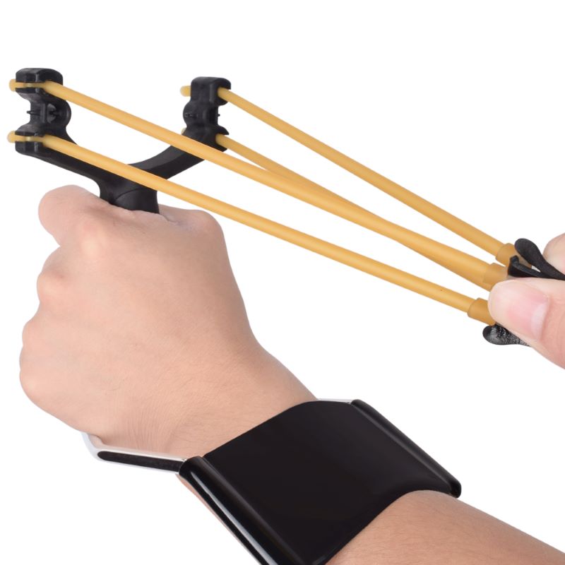 Elong în aer liber 3100g4-bk Professional Slingshot Set, în aer liber vânătoare de vânătoare împușcat cu catapult încheietura mâinii pentru adulți și copii