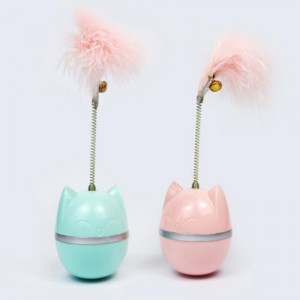 Noul animal de companie Pisica Toy Tumbler Teasing Cat Ball Bite-rezistent Teasing Cat Stick Feather Self-Healing Anti-Boring Artifact Producator