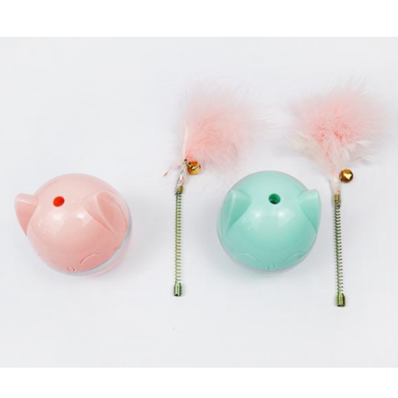 Noul animal de companie Pisica Toy Tumbler Teasing Cat Ball Bite-rezistent Teasing Cat Stick Feather Self-Healing Anti-Boring Artifact Producator