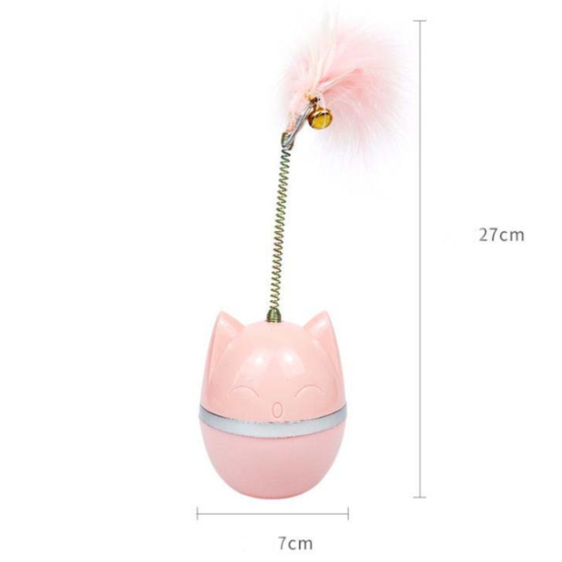 Noul animal de companie Pisica Toy Tumbler Teasing Cat Ball Bite-rezistent Teasing Cat Stick Feather Self-Healing Anti-Boring Artifact Producator