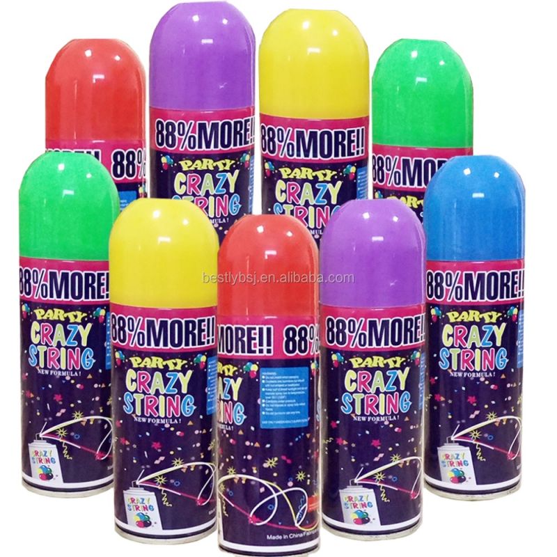 250ml String Crazy colorat pentru celebrarea partidului//Festival Celebration