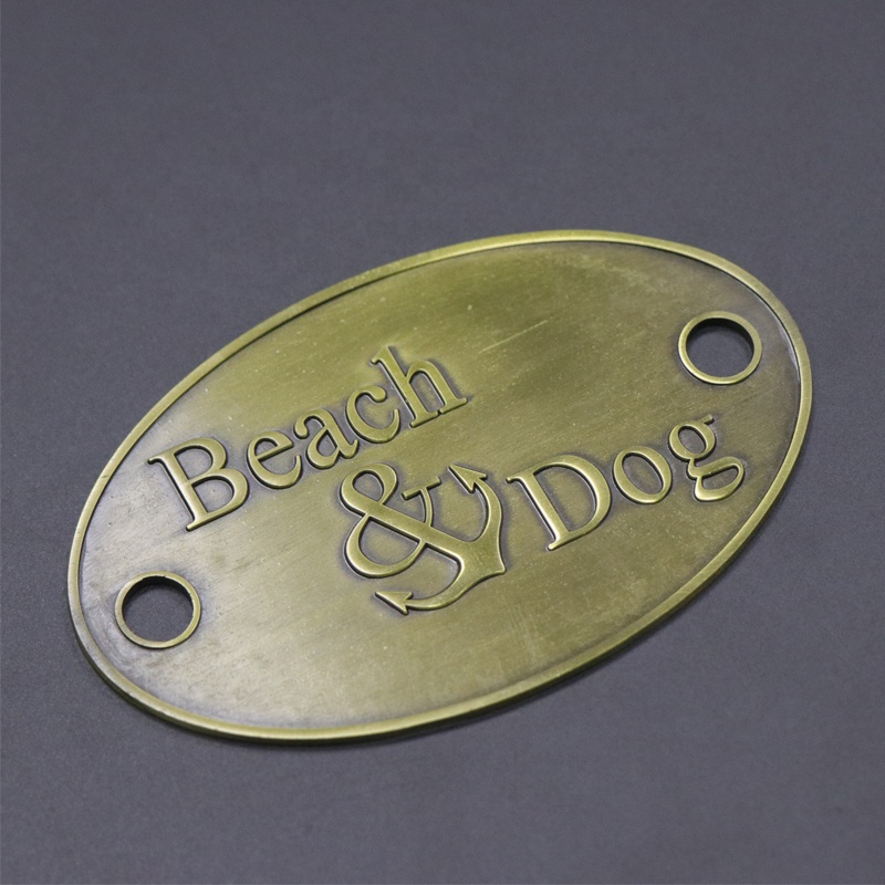 China Producător Custom Die-turnare Antique Metal Plăcuța de plăci de zinc de zinc ELECLAT Logo Logo Nume plăci