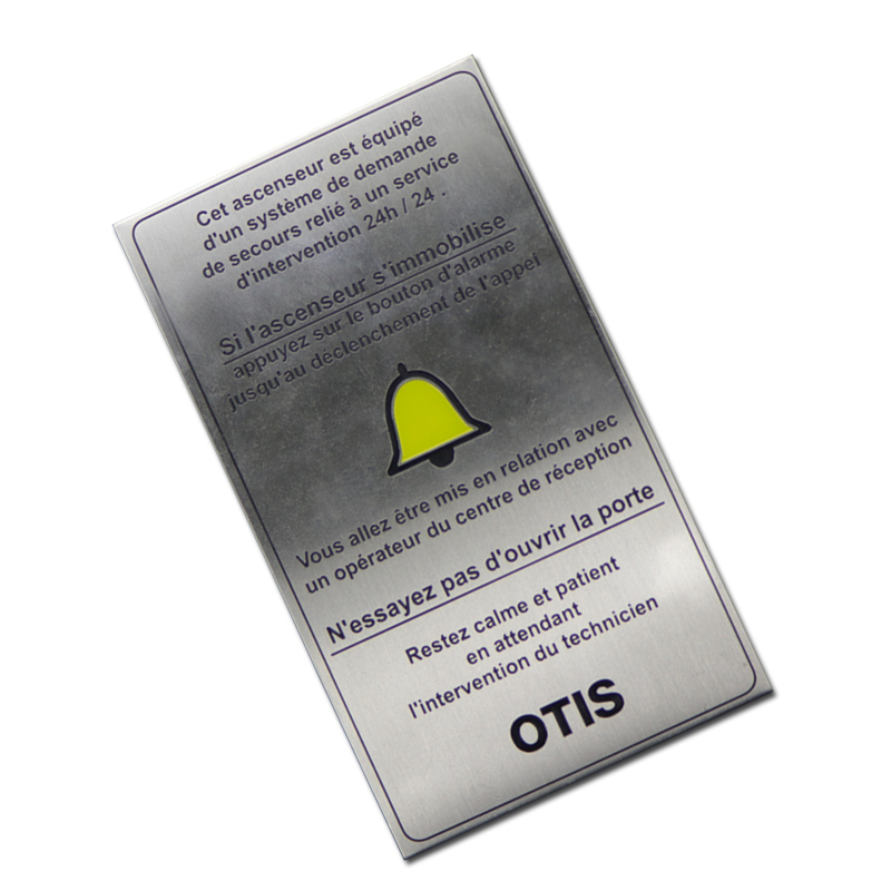 Comert cu ridicata Metal Logo Gradate Lift Placi denave personalizate Acid Emult din oțel inoxidabil NAMEPLATEHOT Produs