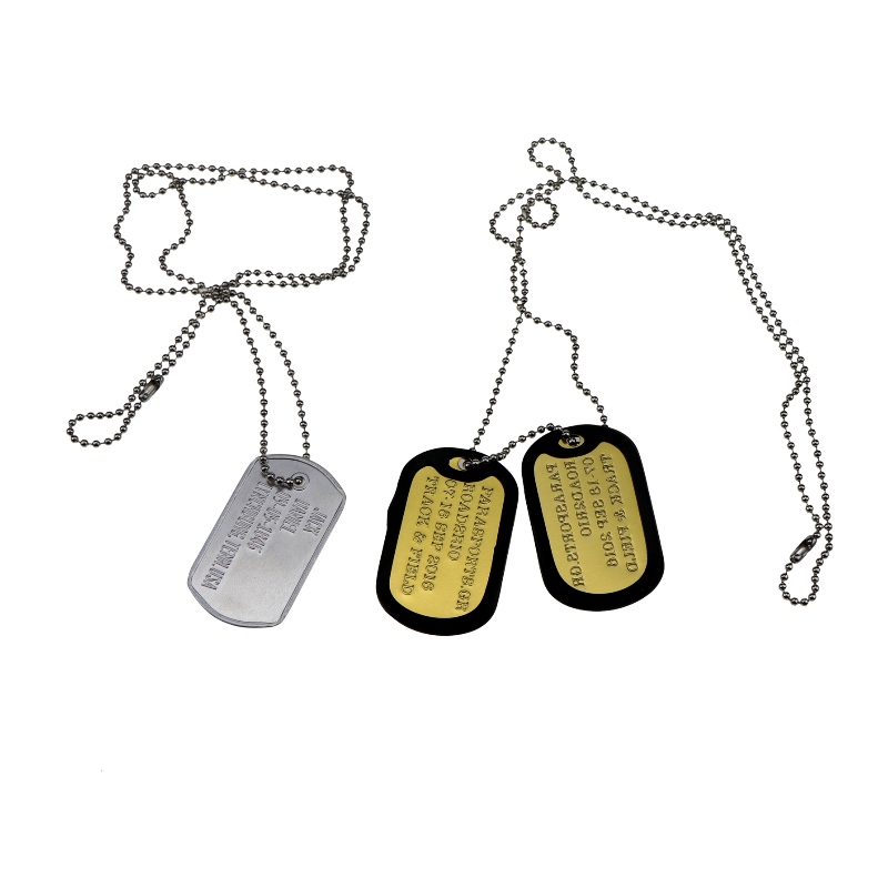 Fabrică en-gros personalizat metal militar câine tag durabil drăguț anodizat aluminiu gol etichete câine