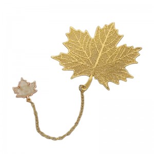 Promovarea marcajelor din alamă publicitară Gold Hollated Logo Souvenir Metal Bookmark