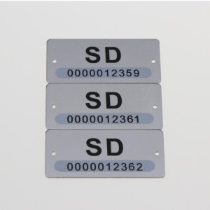 Comerț cu ridicata laser cu laser gravat Număr de serie Etichetă Metal Barcode etichetă etichetă tipărit de aluminiu Active etichetă labe