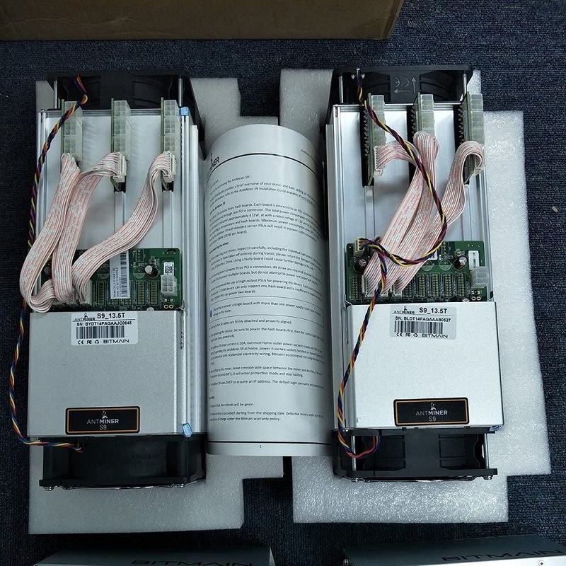 Bitcoin Miner generic Antminer S9 13.5T 13500GH/s, 0.098 J/GH Eficiență de putere, 13.5th/s Bitmain S9 16nm 1372W BM1387, cu sursa de alimentare
