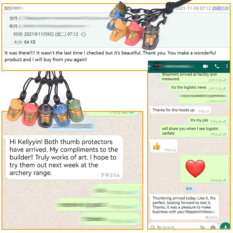 Tir cu arcul degetul mare armura de la client