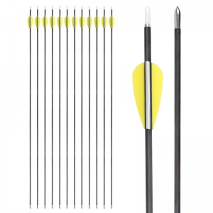 Elong Outdoor 121125 ID3.2mm Pure Carbon Arrow 32 \\\\ \'\\\\\' Arrows de carbon de arcul pentru fotografiere și practică țintă