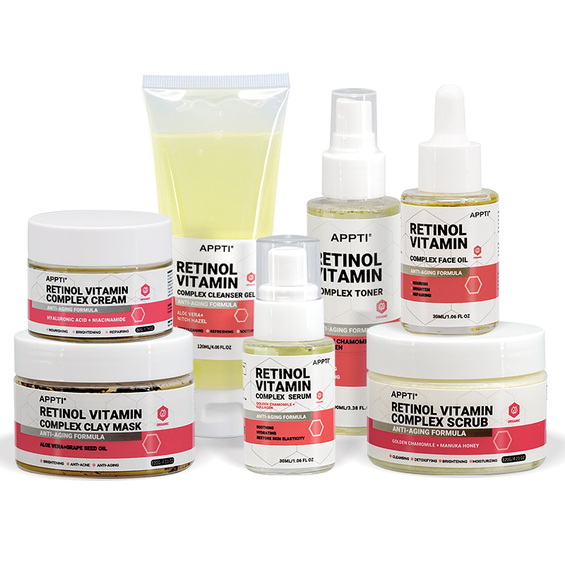 Free Facial Vitamina C Set de îngrijire a pielii Perioada de albire hidratantă Retinol Vitamina C Serum Private Label set de îngrijire