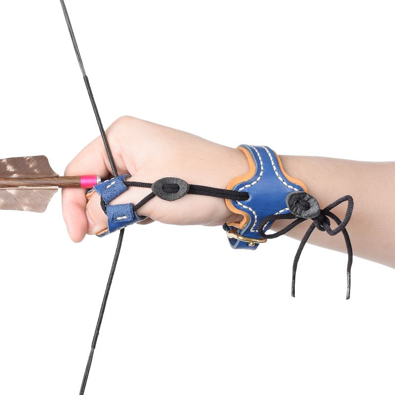 Elongarrow M Size Thumb Armor+Wrist Strap Archery Shooting Accesories Finger Protection