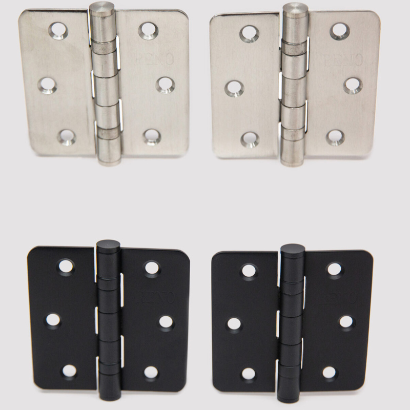 HN004 (2 pachet) 3,5 inch x3,5 inch balamale rotunjite 1/4 inch Raidus standard pentru dormitor rezidențial balamală