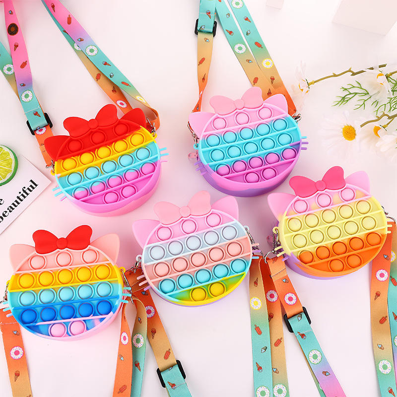Bubble Fidget Toy Bags, Silicon Pop Bubble Fidget Genți