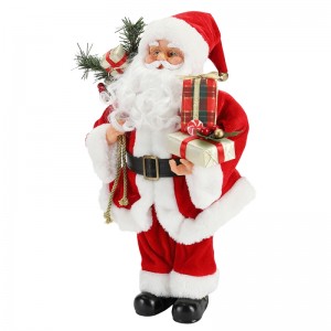 42cm Crăciun în picioare Santa Claus ornament decorare Figurină Colecția Fabric Festival de vacanță Xmas Plus personalizat element