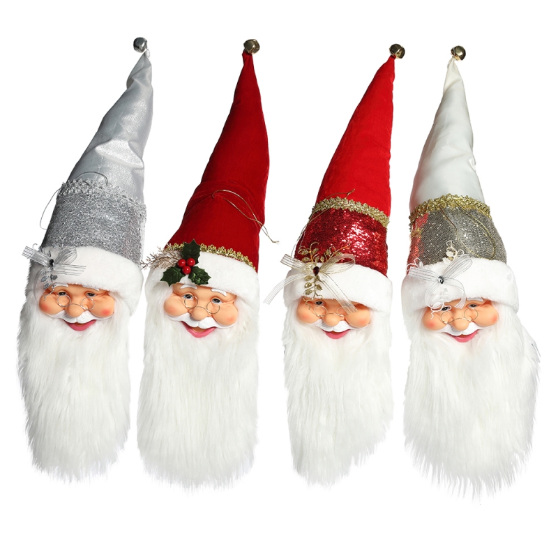 20 ~ 70cm Crăciun Santa Claus Head ornamente decoratiuni copac agățat figurine colecție pandantiv mic tradițional Xmas