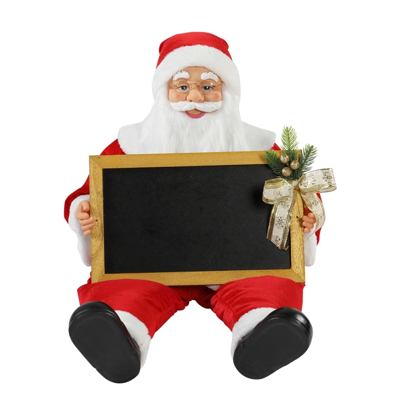 60/80cm Crăciun ședinței Santa Claus cu Blackboad Holiday Holiday Ornament Decorare Figurină Colecția tradițională Crăciun