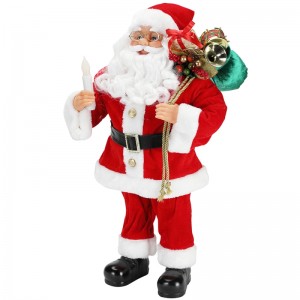62cm Crăciun în picioare Santa Claus cu decorare ornament de lumânare Colecția Figurine Fabric Festivalul de vacanță Xmas Plush