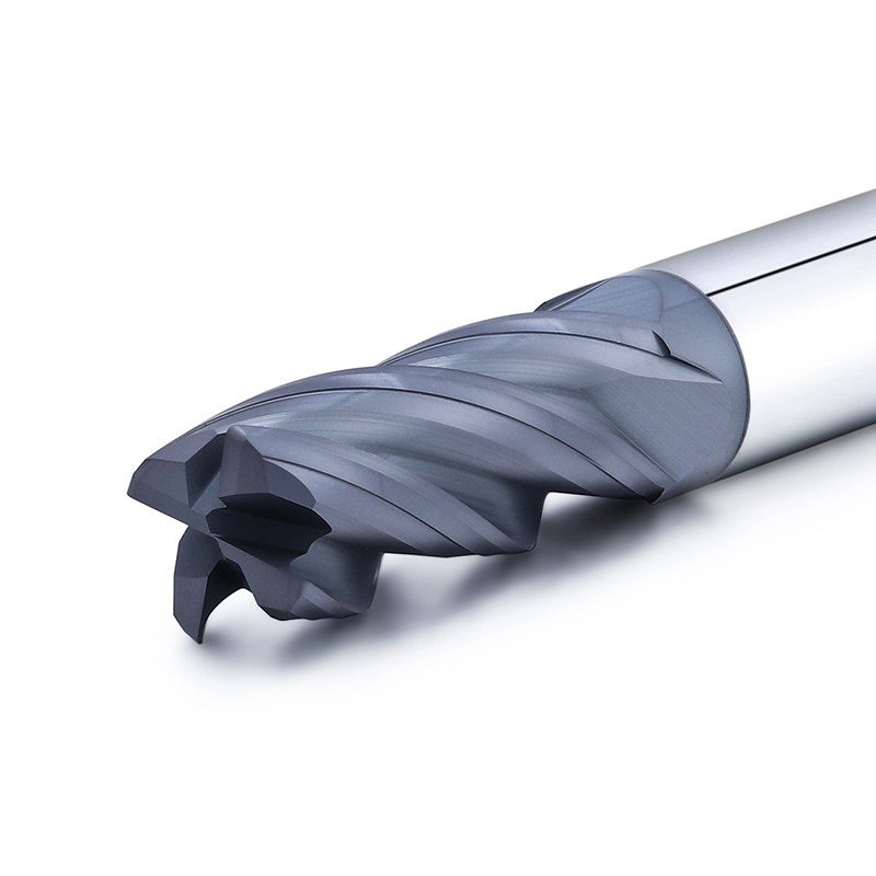 Tungsten Carbide CNC Instrumente 4 FLUTE FLUTE Cutter de frezat 45 Gradul de farfurie pentru otel carbon