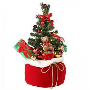 60cm Crăciun Bear Tree Acasă Display Cadouri Bag LED Holiday Ornament Decorare Figurină Colecția de partid de Crăciun lumini
