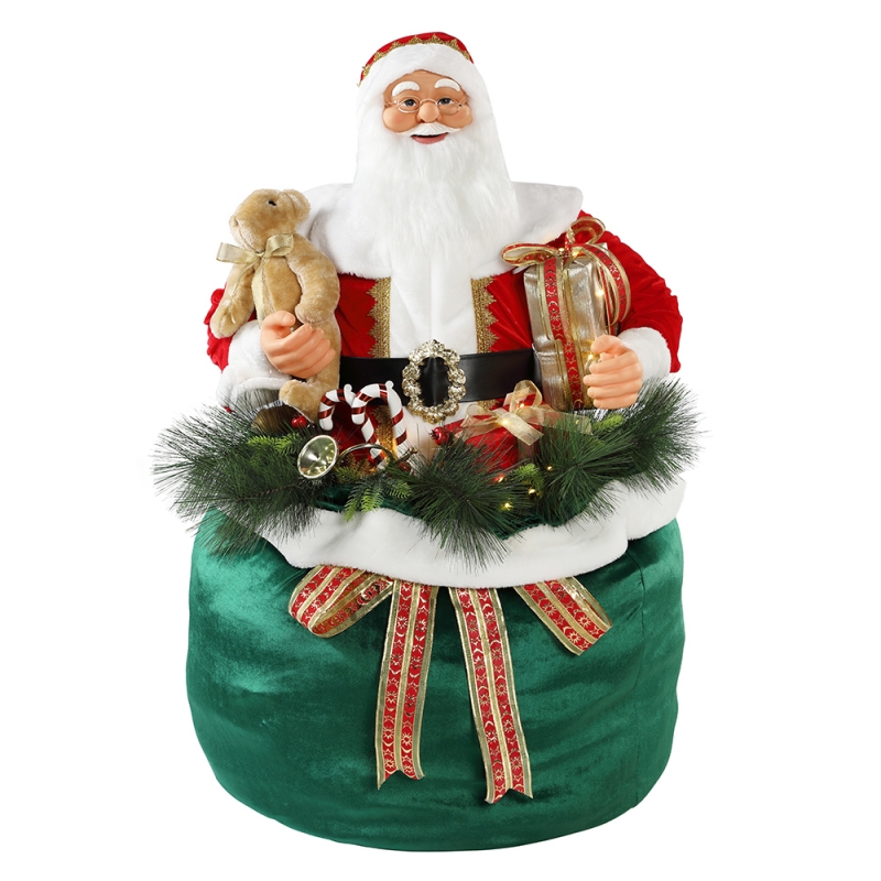 65/85/115cm Crăciun animat Santa Claus cu iluminare vacanță muzical ornament decorare figurine colecție tradiționale