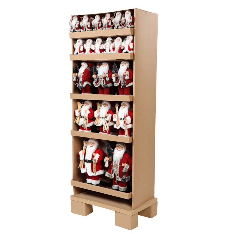 Stand de afișare Crăciun în picioare Santa Claus ornament de decorare Festivalul de vacanță Figurină Colecție tradițională Crăciun