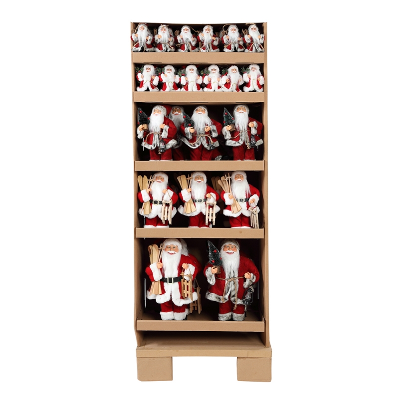 Stand de afișare Crăciun în picioare Santa Claus ornament de decorare Festivalul de vacanță Figurină Colecție tradițională Crăciun