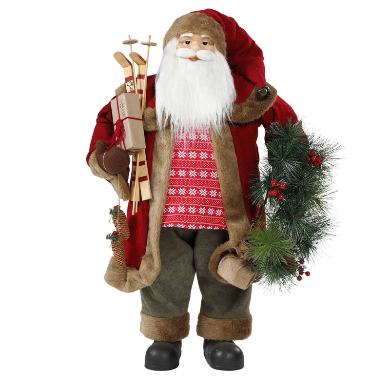 30 ~ 110cm Crăciun în picioare Santa Claus cu coroana decorare ornament tradițional Figurine Colecție Xmas Series