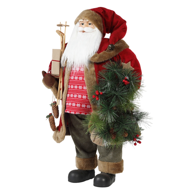 30 ~ 110cm Crăciun în picioare Santa Claus cu coroana decorare ornament tradițional Figurine Colecție Xmas Series
